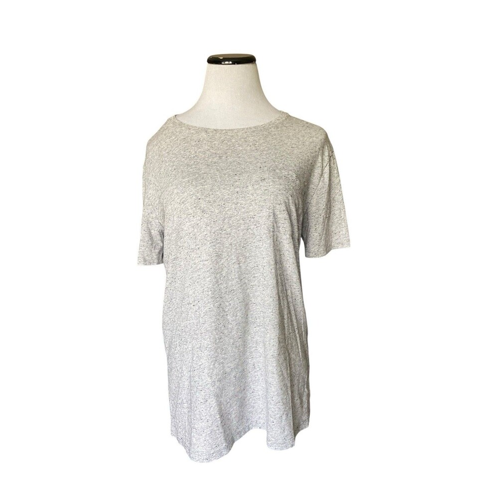 ATM Anthony Thomas Melillo Womens Slub Jersey Pocket Tee Size M Gray Speckled